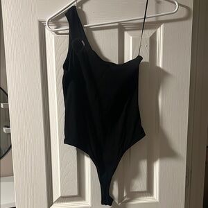 Chic Black One-Shoulder Bodysuit